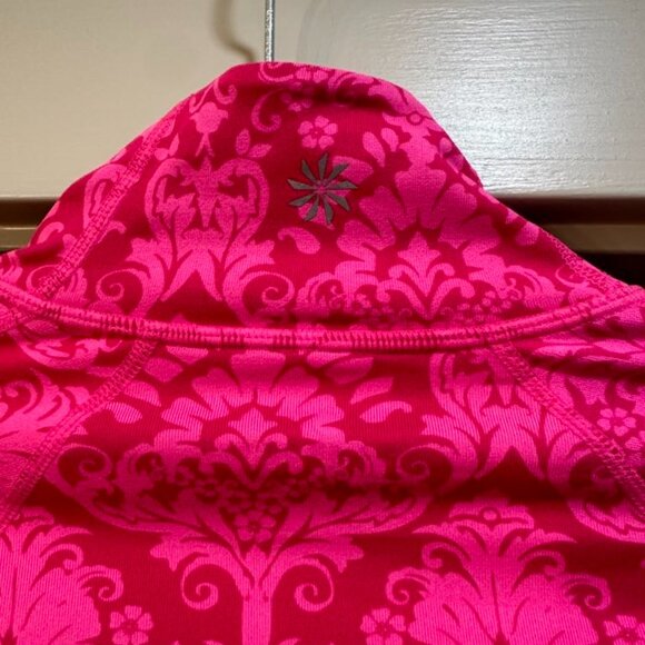 Athleta Half Zip Pull Over | Pink Floral | Medium - Picture 5 of 7